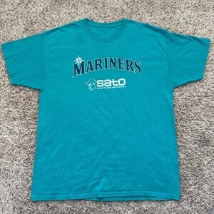 Seattle Mariners Sato Healthcare Innovation Graphic T-Shirt Teal Mens Large